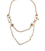 Collier Dolce &amp; Gabbana en laiton doré avec perles en cristal superposées et motif floral