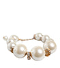 Collier Dolce &amp; Gabbana en or avec perles et cristaux blancs