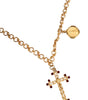 Collier Dolce & Gabbana avec pendentif croix religieuse en laiton doré