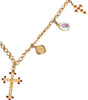 Collier Dolce & Gabbana avec pendentif croix religieuse en laiton doré