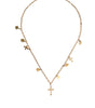 Collier Dolce & Gabbana avec pendentif croix religieuse en laiton doré