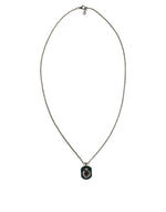 Collier Dolce &amp; Gabbana en argent sterling 925 avec pendentif en forme de barre et logo