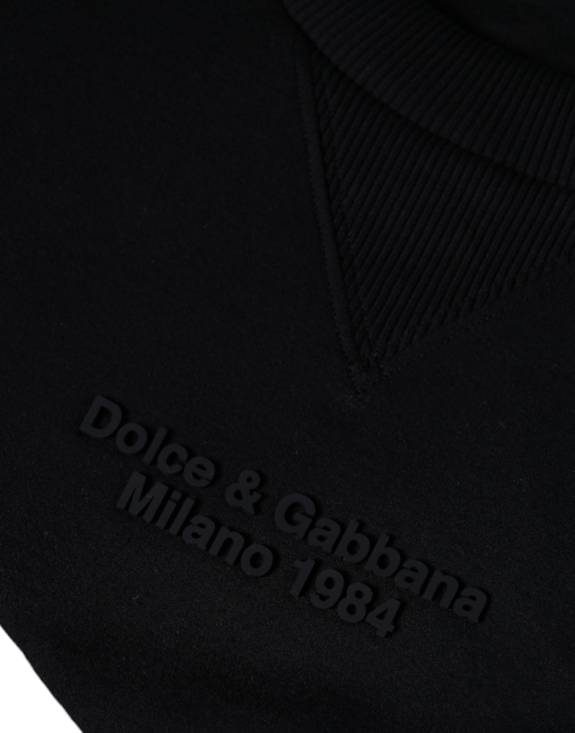 Dolce &amp; Gabbana Black Leopard Crew Neck Sweatshirt Sweater