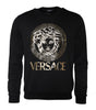 Versace Black Medusa Fleece Cotton Crew Neck Sweatshirt Sweater