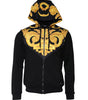 Sweat à capuche zippé en coton noir à imprimé Medusa Versace