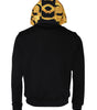 Sweat à capuche zippé en coton noir à imprimé Medusa Versace