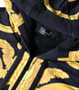 Sweat à capuche zippé en coton noir à imprimé Medusa Versace