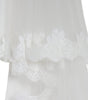 Dolce & Gabbana White Floral Lace Nylon Floor Length Wedding Veil