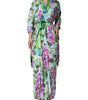 Dolce & Gabbana Multicolor Floral Silk Stretch Wrap Dress