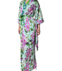 Dolce & Gabbana Multicolor Floral Silk Stretch Wrap Dress