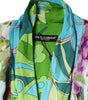 Dolce & Gabbana Multicolor Floral Silk Stretch Wrap Dress