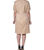 Moschino Beige Cotton Short Sleeve Knee Length Dress