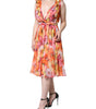 Dolce & Gabbana Multicolor Floral Sleeveless V-neck Midi Dress