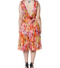 Dolce & Gabbana Multicolor Floral Sleeveless V-neck Midi Dress