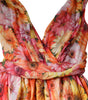 Dolce & Gabbana Multicolor Floral Sleeveless V-neck Midi Dress