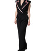 Dolce & Gabbana Black Wool Blend Sleeveless Jumpsuit Dress