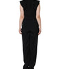 Dolce & Gabbana Black Wool Blend Sleeveless Jumpsuit Dress