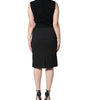 Dolce & Gabbana Black Cotton Sheath Knee Length Dress