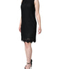 Dolce & Gabbana Black Floral Lace Sheath Sleeveless Mini Dress