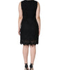 Dolce & Gabbana Black Floral Lace Sheath Sleeveless Mini Dress