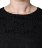 Dolce & Gabbana Black Floral Lace Sheath Sleeveless Mini Dress
