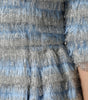 Dolce & Gabbana Light Blue Silver Jacquard A-line Midi Dress