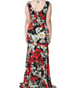 Dolce & Gabbana Black Floral Silk Sleeveless Long Gown Dress