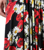 Dolce & Gabbana Black Floral Silk Sleeveless Long Gown Dress