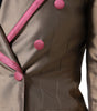 Dolce & Gabbana Metallic Brown Double Breasted Blazer Jacket
