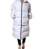 Dolce & Gabbana White Puffer Quilted Full Zip Coat Jacket
