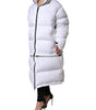Dolce & Gabbana White Puffer Quilted Full Zip Coat Jacket