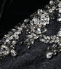 Dolce & Gabbana Black Jacquard Crystal Floral Jacket Blazer