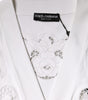 Dolce & Gabbana White Viscose Floral Cut Out Cardigan Sweater