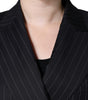 Dolce & Gabbana Veste manteau croisée à rayures noires