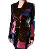 Dolce & Gabbana Multicolor Double Breasted Patchwork Blazer Jacket