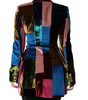 Dolce & Gabbana Multicolor Double Breasted Patchwork Blazer Jacket