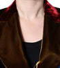 Dolce & Gabbana Multicolor Double Breasted Patchwork Blazer Jacket