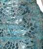 Dolce & Gabbana Blue Floral Brocade High Waist Mini Skirt