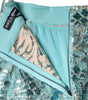 Dolce & Gabbana Blue Floral Brocade High Waist Mini Skirt