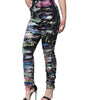 Dolce &amp; Gabbana Multicolor Splatter Paint Cotton Skinny Denim Jeans