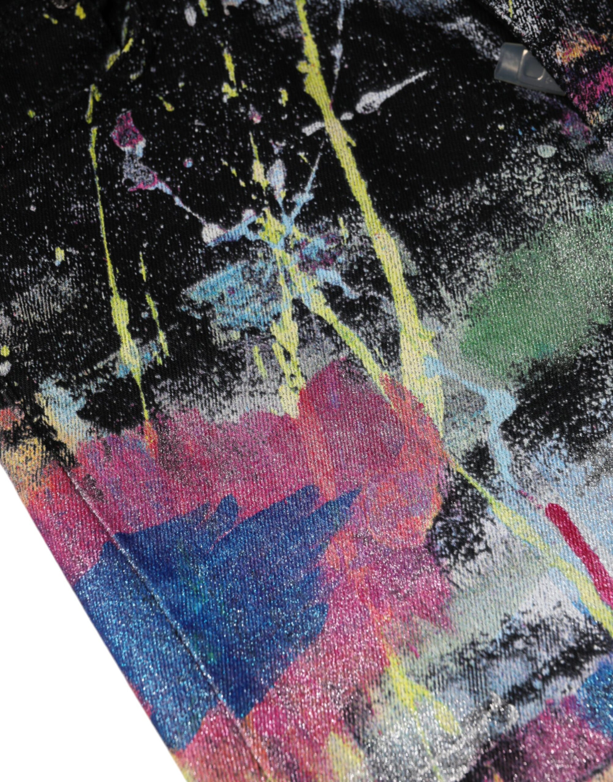 Dolce &amp; Gabbana Multicolor Splatter Paint Cotton Skinny Denim Jeans