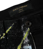Dolce &amp; Gabbana Multicolor Splatter Paint Cotton Skinny Denim Jeans