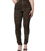Dolce &amp; Gabbana Brown Leopard Cotton Skinny Denim Jeans