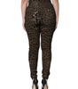 Dolce &amp; Gabbana Brown Leopard Cotton Skinny Denim Jeans