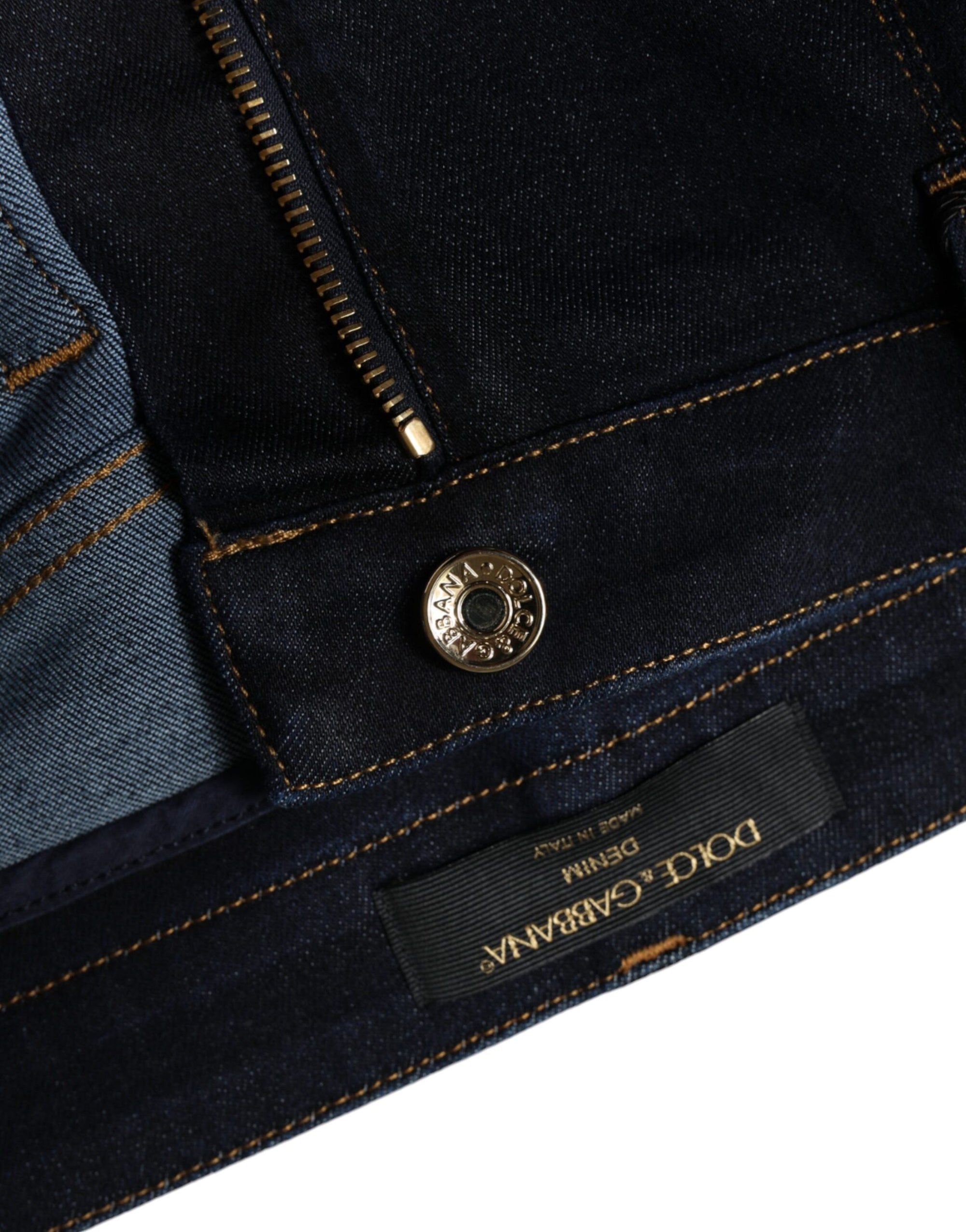 Dolce &amp; Gabbana Black Cotton Blend Skinny Denim Jeans