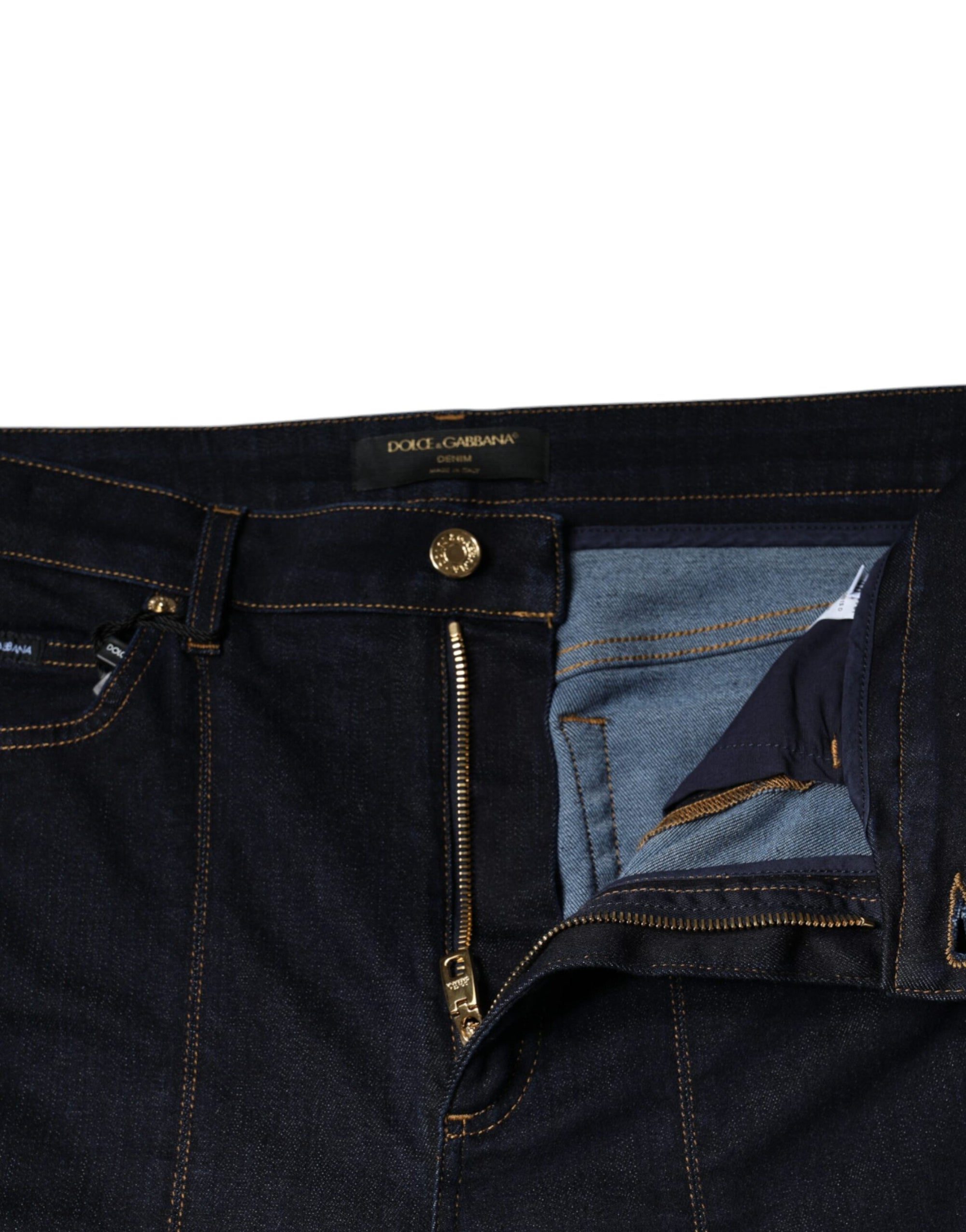 Dolce &amp; Gabbana Black Cotton Blend Skinny Denim Jeans