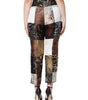 Dolce &amp; Gabbana Multicolor Patchwork Jacquard High Waist Pants