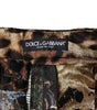Dolce &amp; Gabbana Multicolor Patchwork Jacquard High Waist Pants