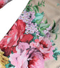 Dolce &amp; Gabbana Beige Floral Jacquard High Waist Tapered Pants