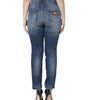 Dolce &amp; Gabbana Dark Blue Cotton Tattered Skinny Denim Jeans